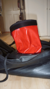 Packsack wieder auf rechts drehen. Fertig,...